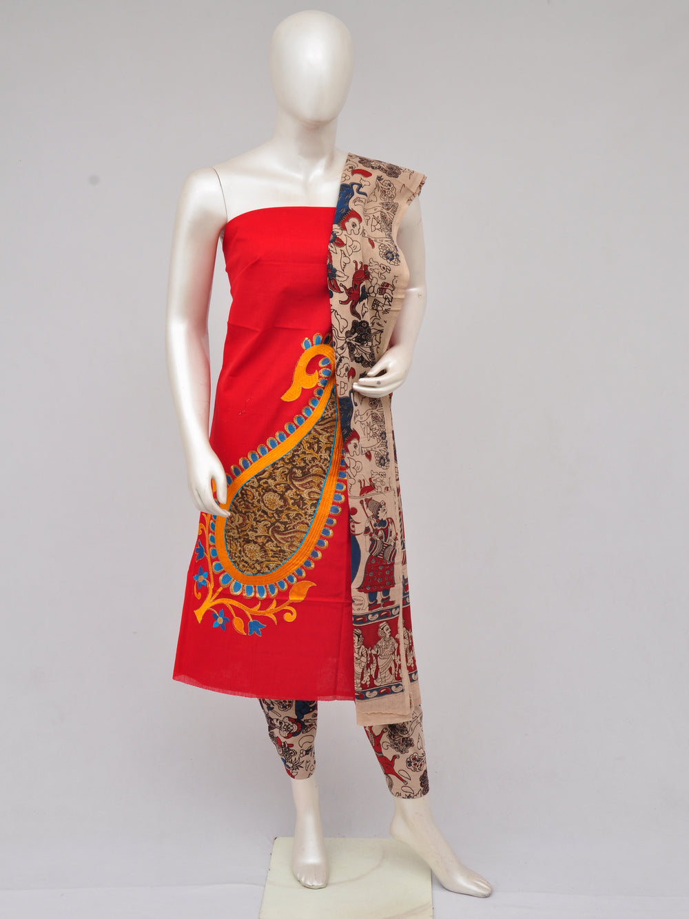 Ladies Dress Material Doll Drop Kalamkari [D61129018]