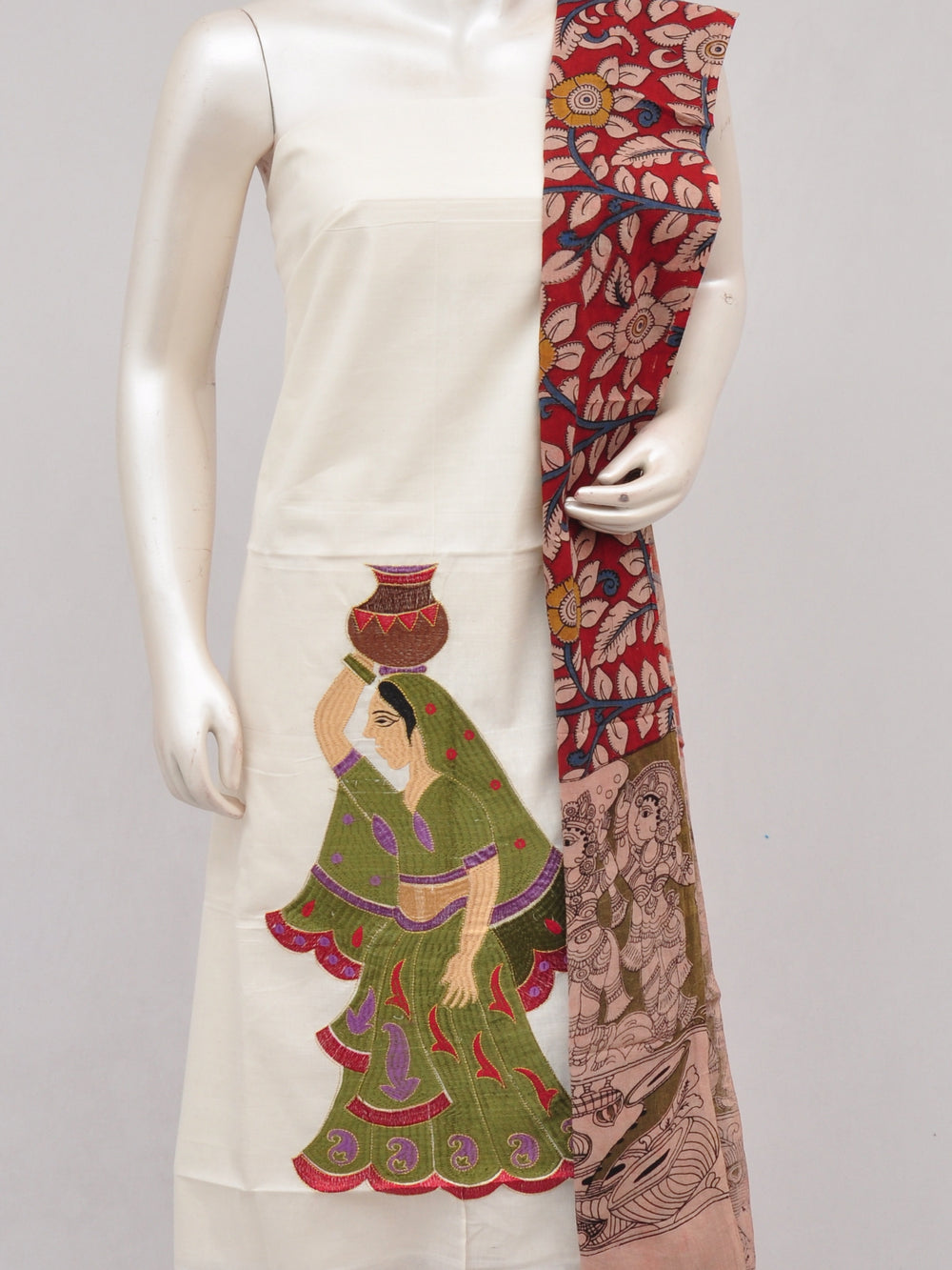 Ladies Dress Material Doll Drop Kalamkari  [D61222016]