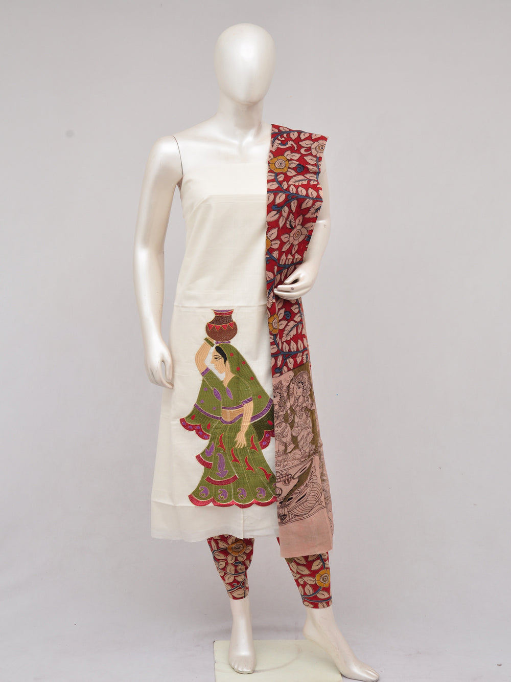 Ladies Dress Material Doll Drop Kalamkari  [D61222016]
