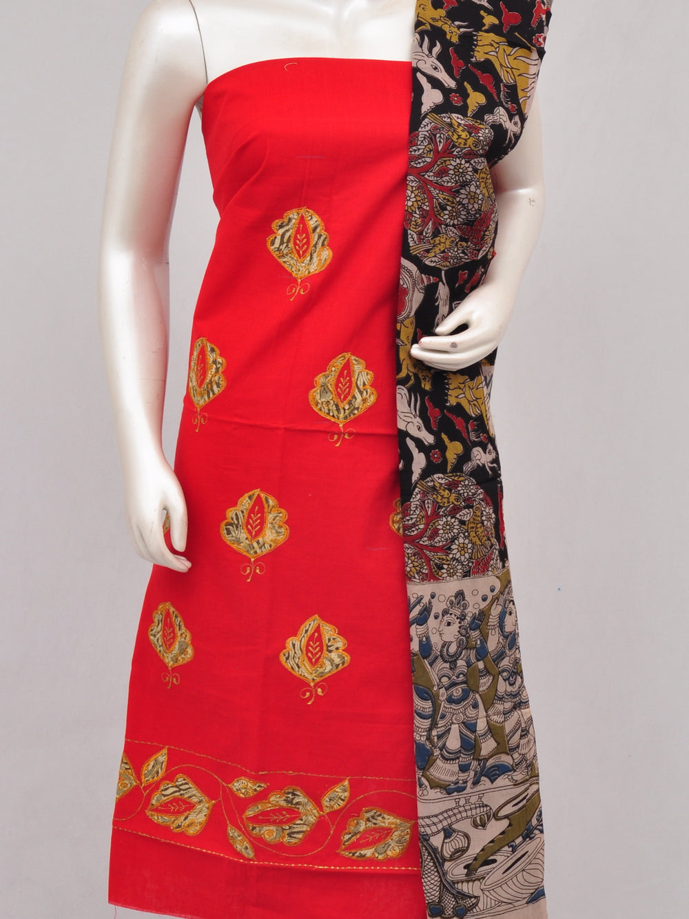 Ladies Dress Material Doll Drop Kalamkari  [D61223023]