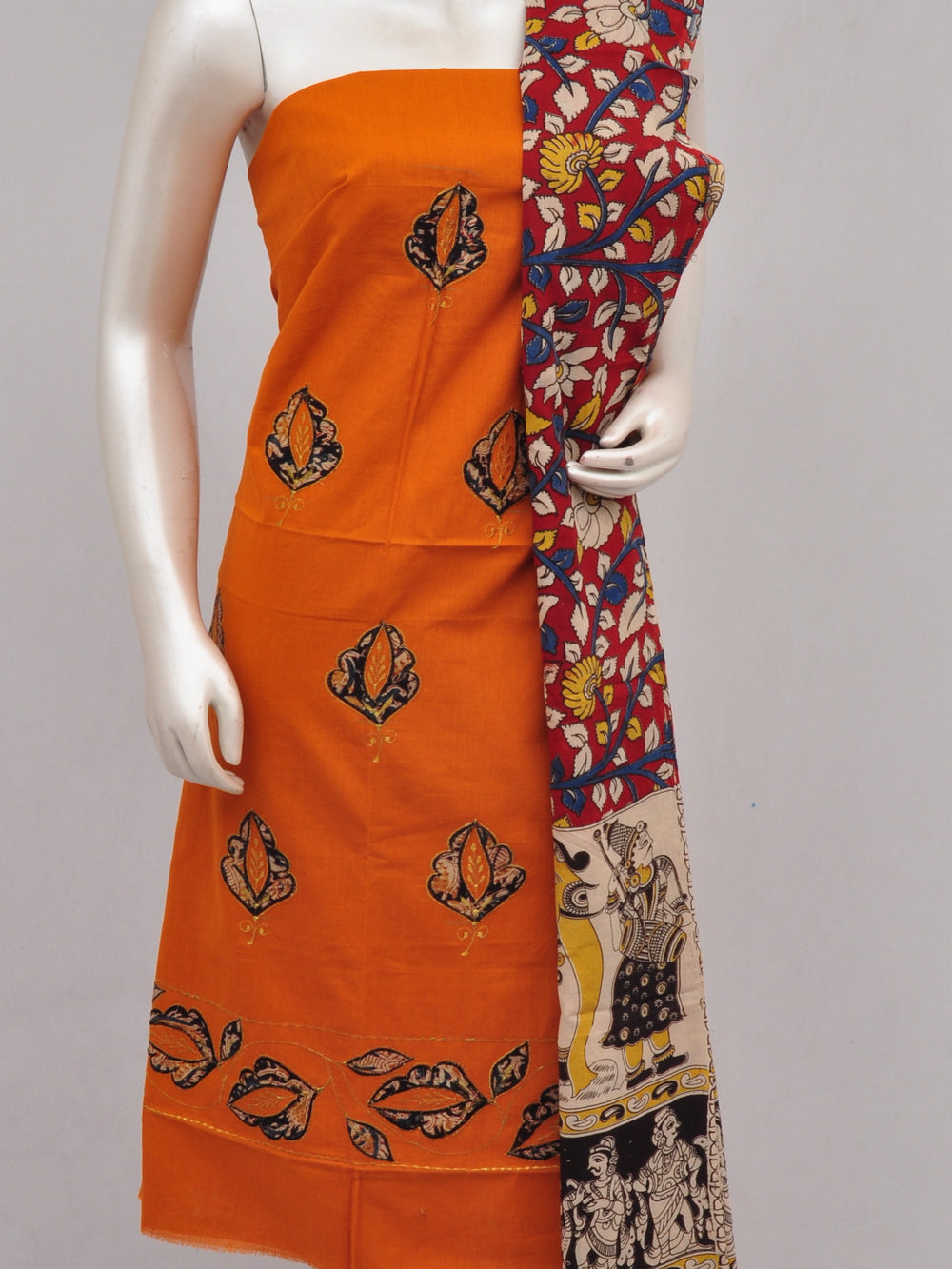 Ladies Dress Material Doll Drop Kalamkari  [D61223024]