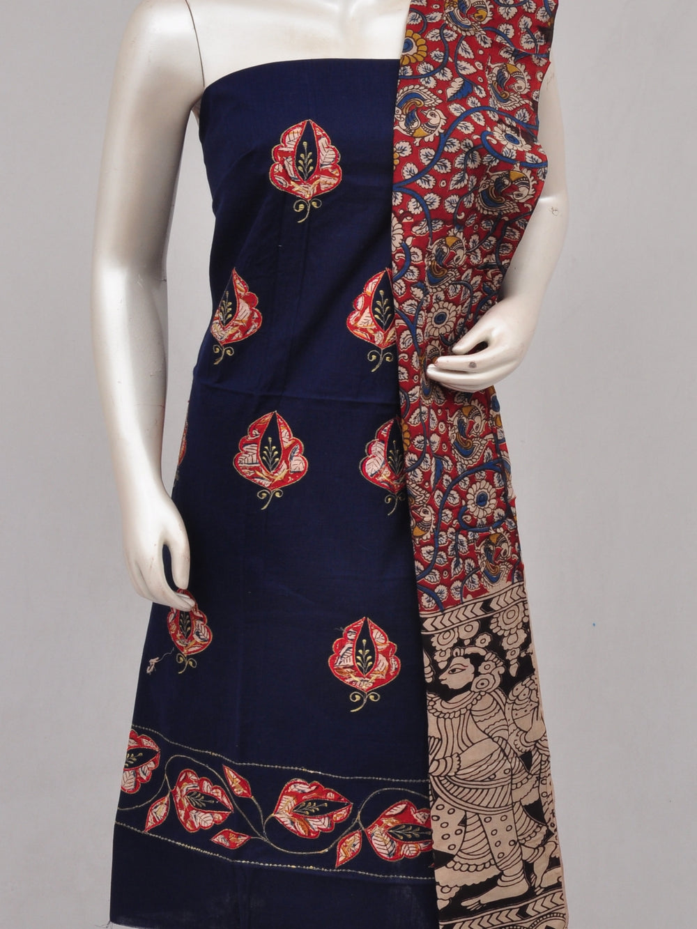 Ladies Dress Material Doll Drop Kalamkari  [D61223025]