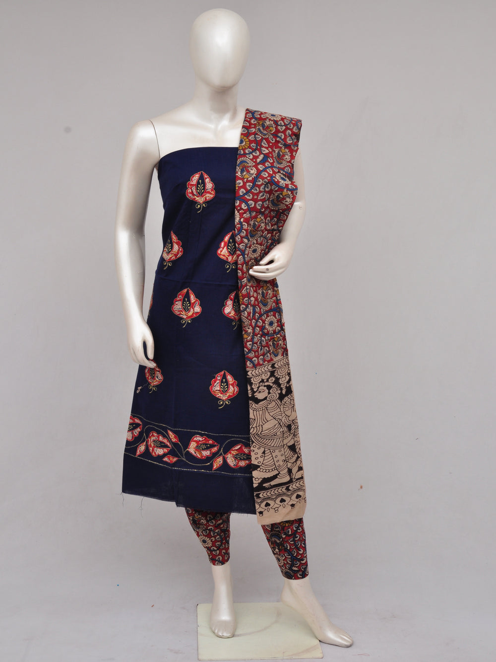 Ladies Dress Material Doll Drop Kalamkari  [D61223025]