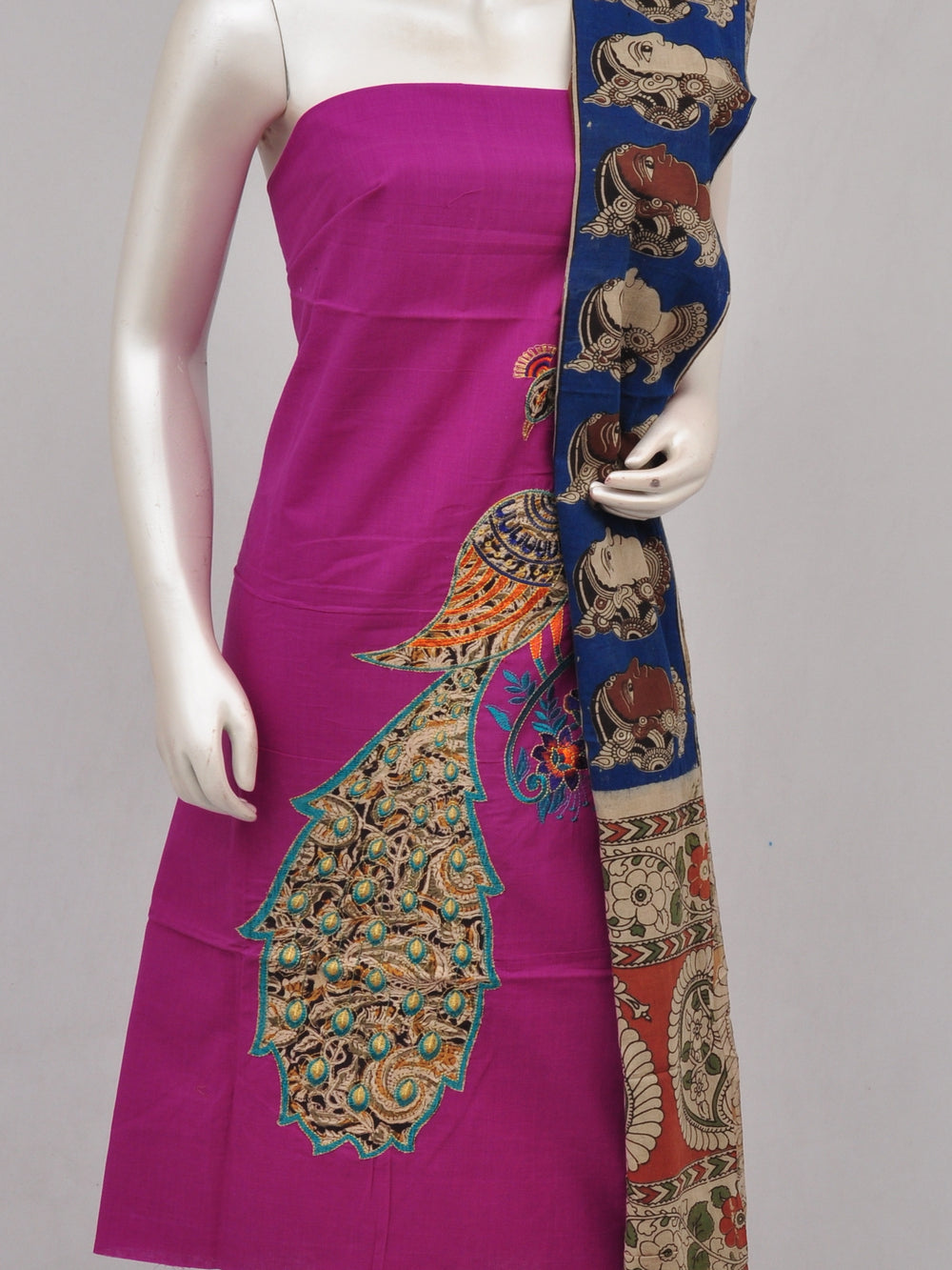 Ladies Dress Material Doll Drop Kalamkari  [D61223029]