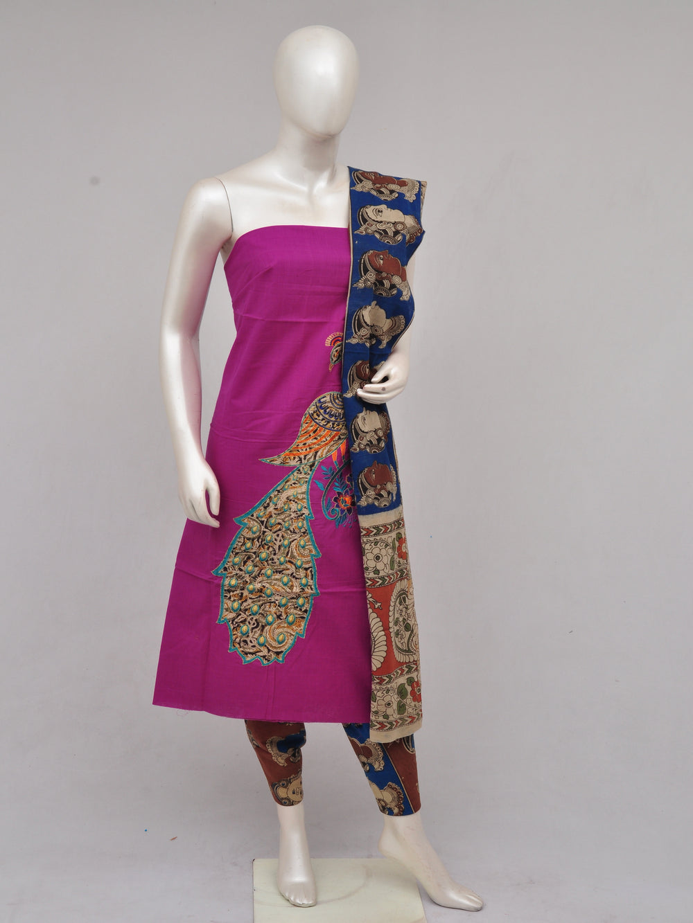 Ladies Dress Material Doll Drop Kalamkari  [D61223029]