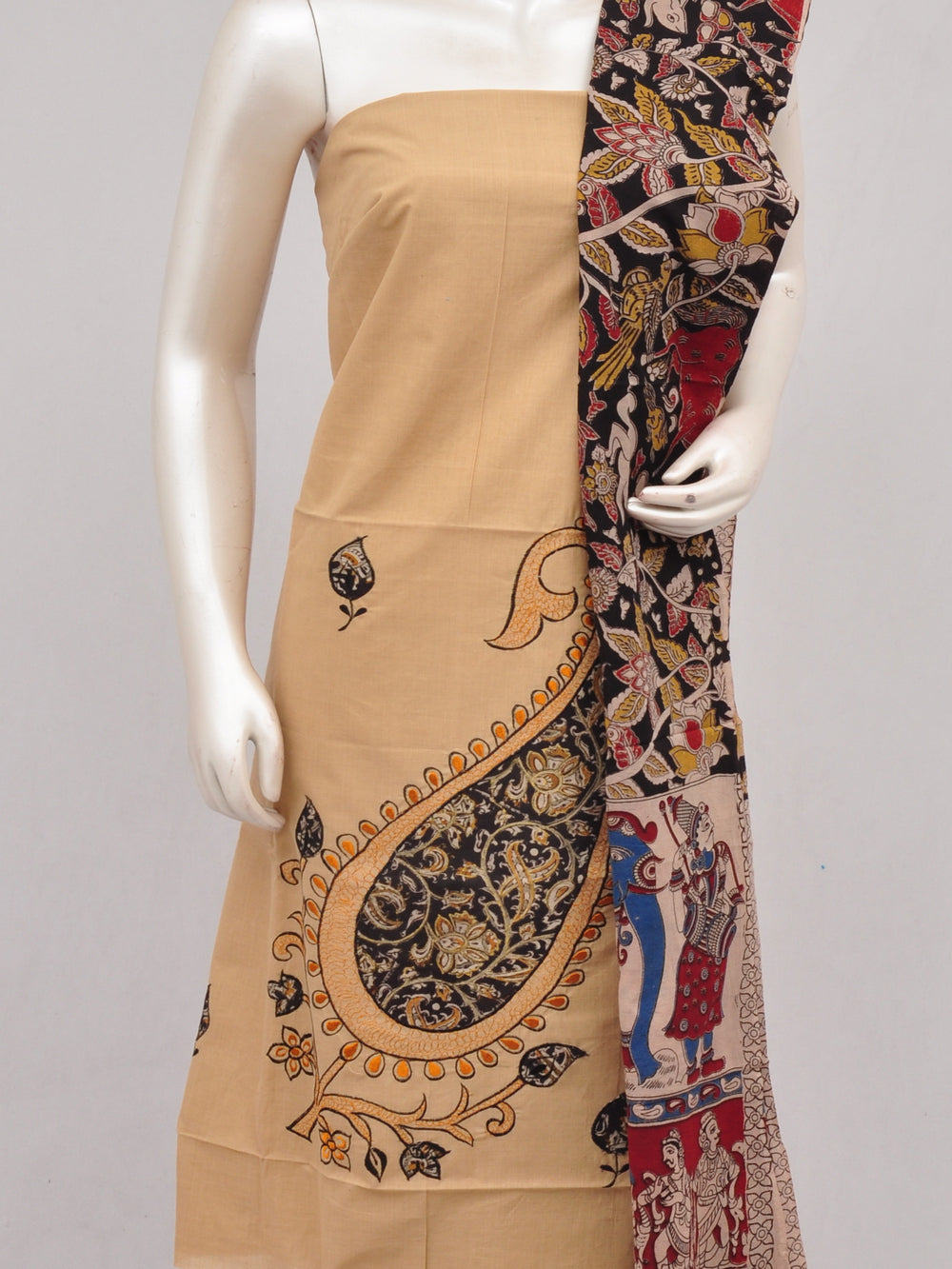 Ladies Dress Material Doll Drop Kalamkari  [D61223034]