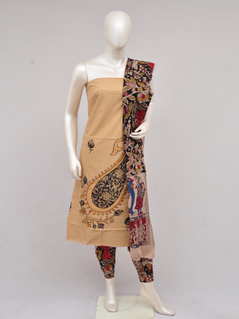 Ladies Dress Material Doll Drop Kalamkari  [D61223034]