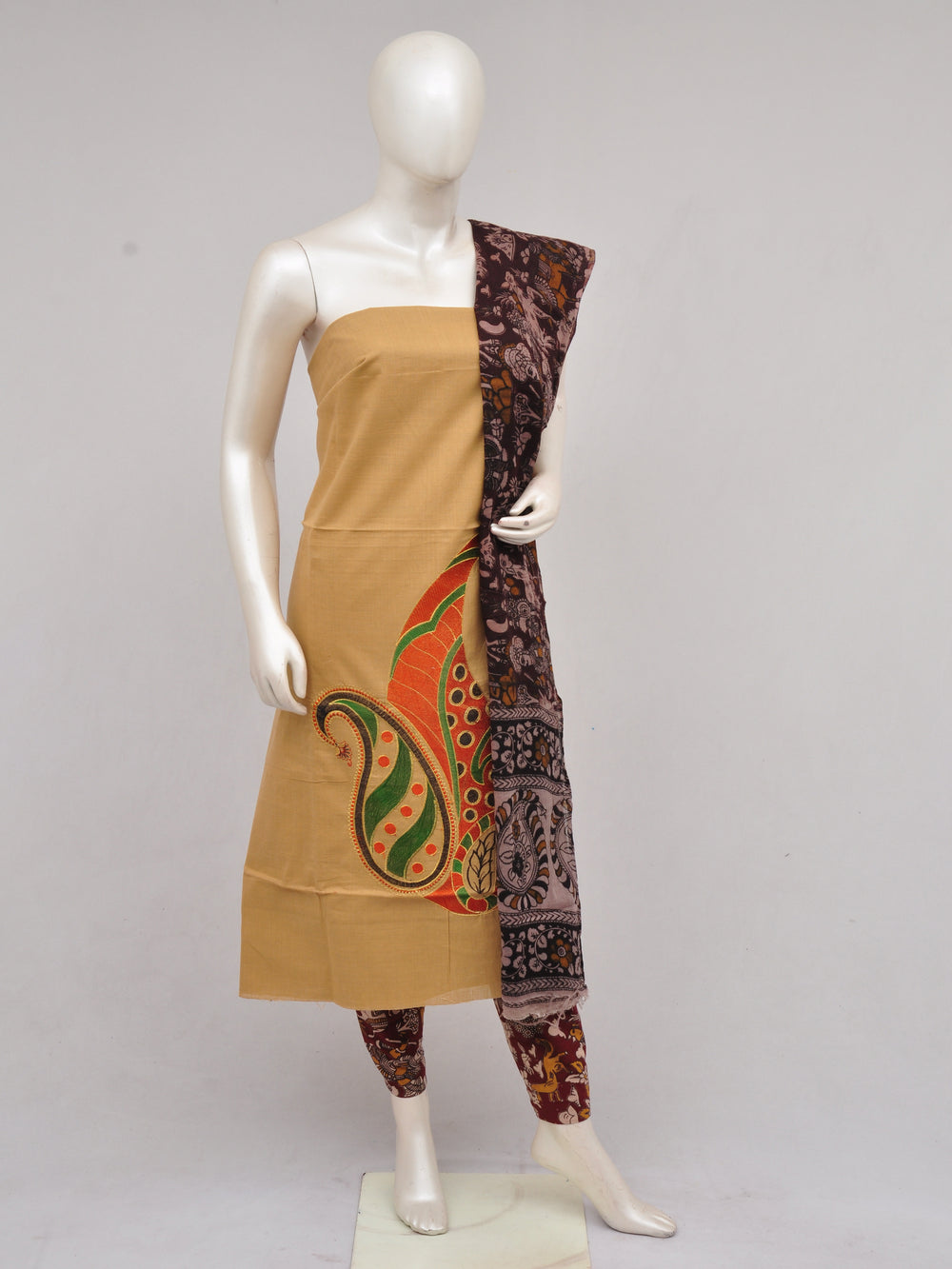 Ladies Dress Material Doll Drop Kalamkari  [D61223035]