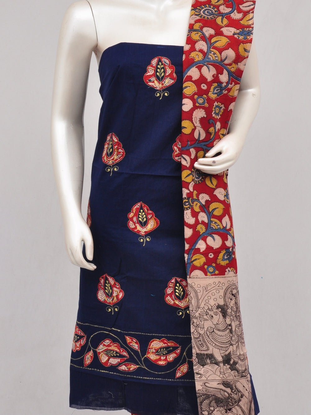 Ladies Dress Material Doll Drop Kalamkari  [D61223037]