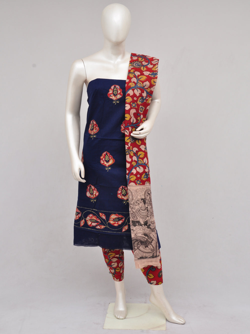 Ladies Dress Material Doll Drop Kalamkari  [D61223037]