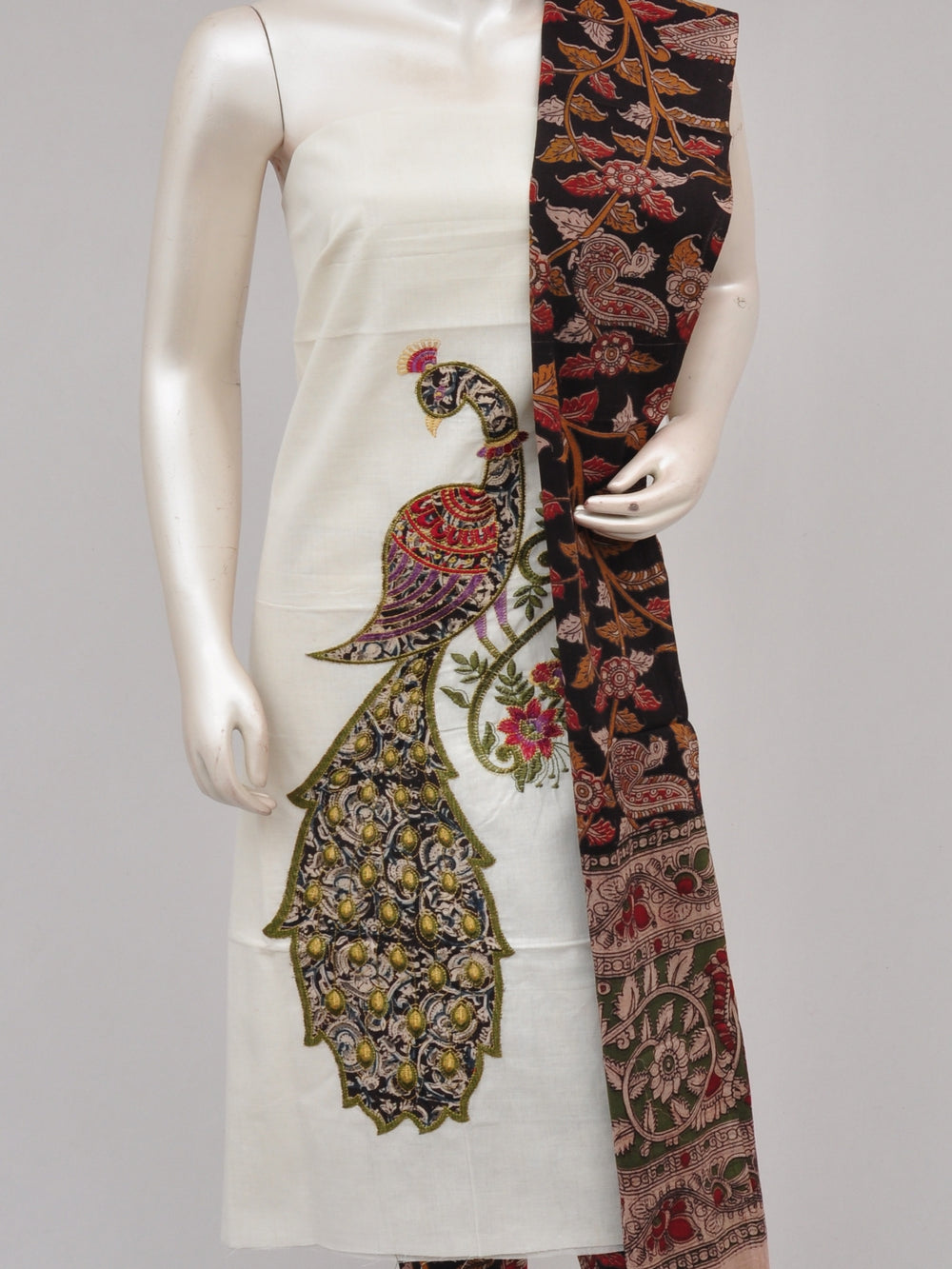 Ladies Dress Material Doll Drop Kalamkari  [D61229043]