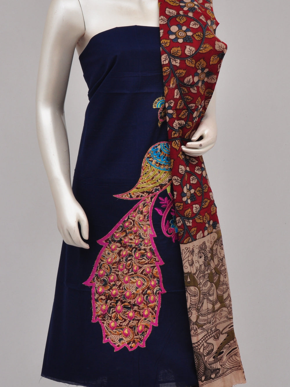 Ladies Dress Material Doll Drop Kalamkari  [D61229045]