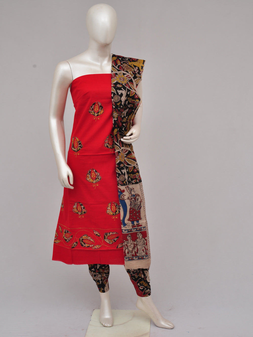 Ladies Dress Material Doll Drop Kalamkari  [D61229046]