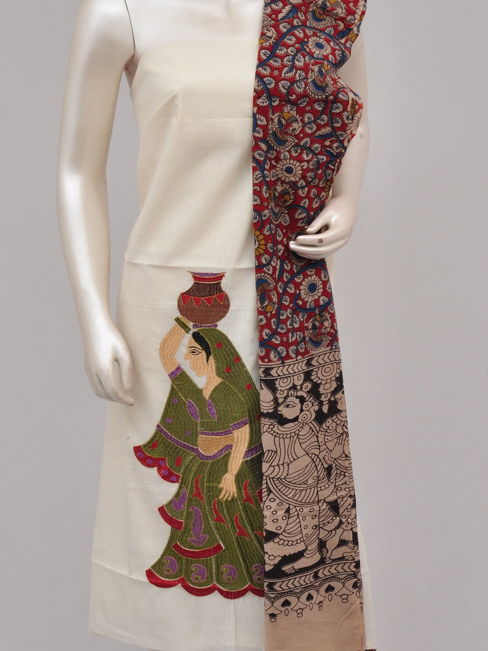Ladies Dress Material Doll Drop Kalamkari  [D61229047]