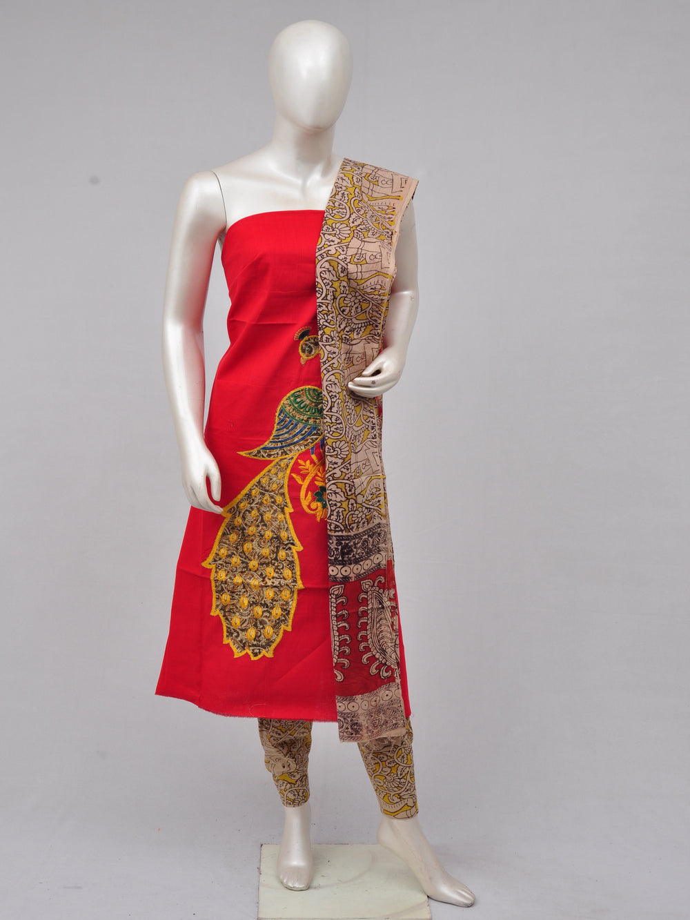 Ladies Dress Material Doll Drop Kalamkari  [D70117001]