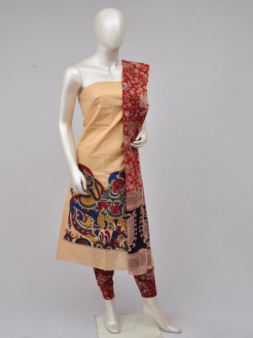 Ladies Dress Material Doll Drop Kalamkari  [D70117007]