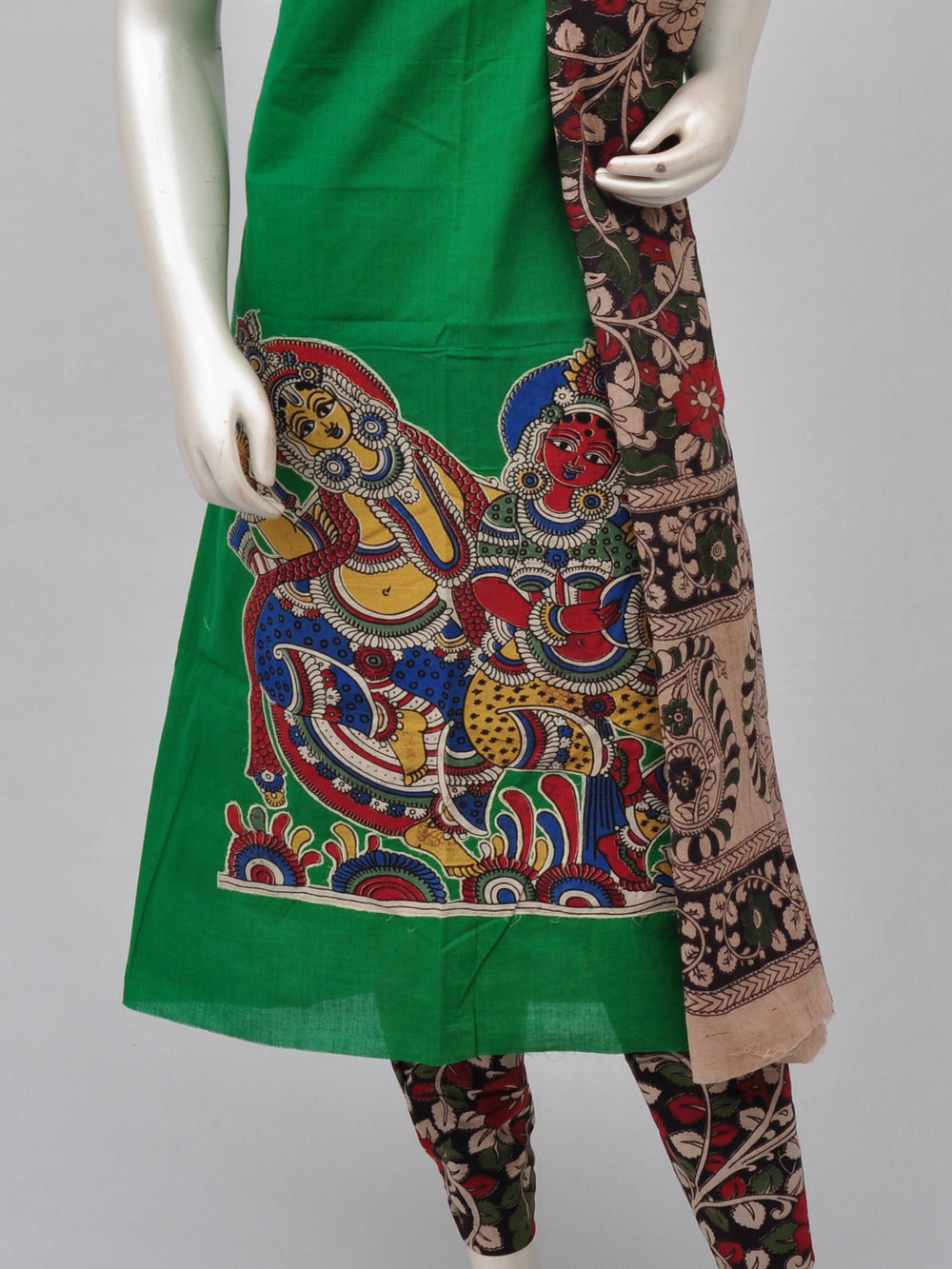 Ladies Dress Material Doll Drop Kalamkari  [D70117009]