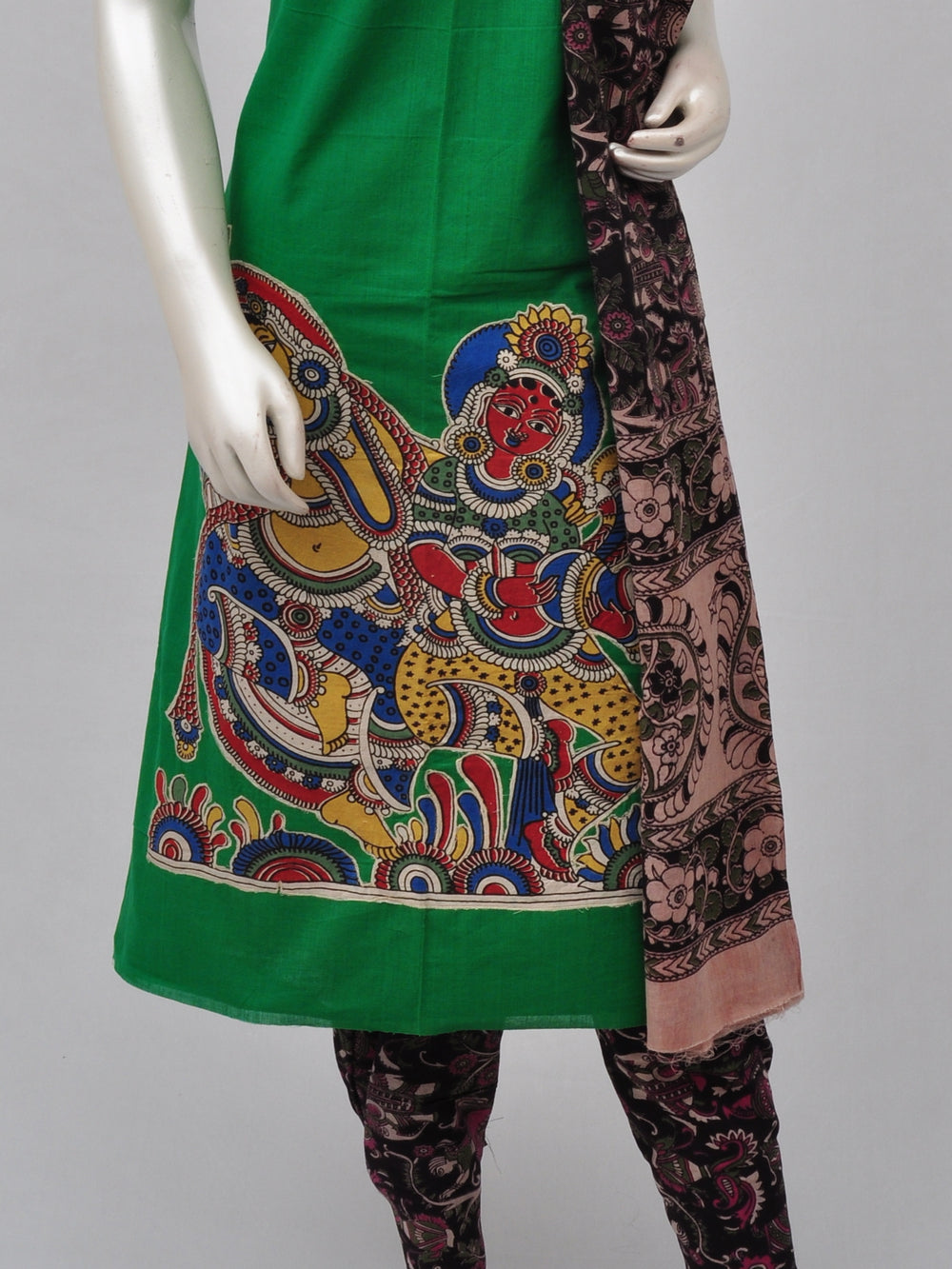 Ladies Dress Material Doll Drop Kalamkari  [D70117010]