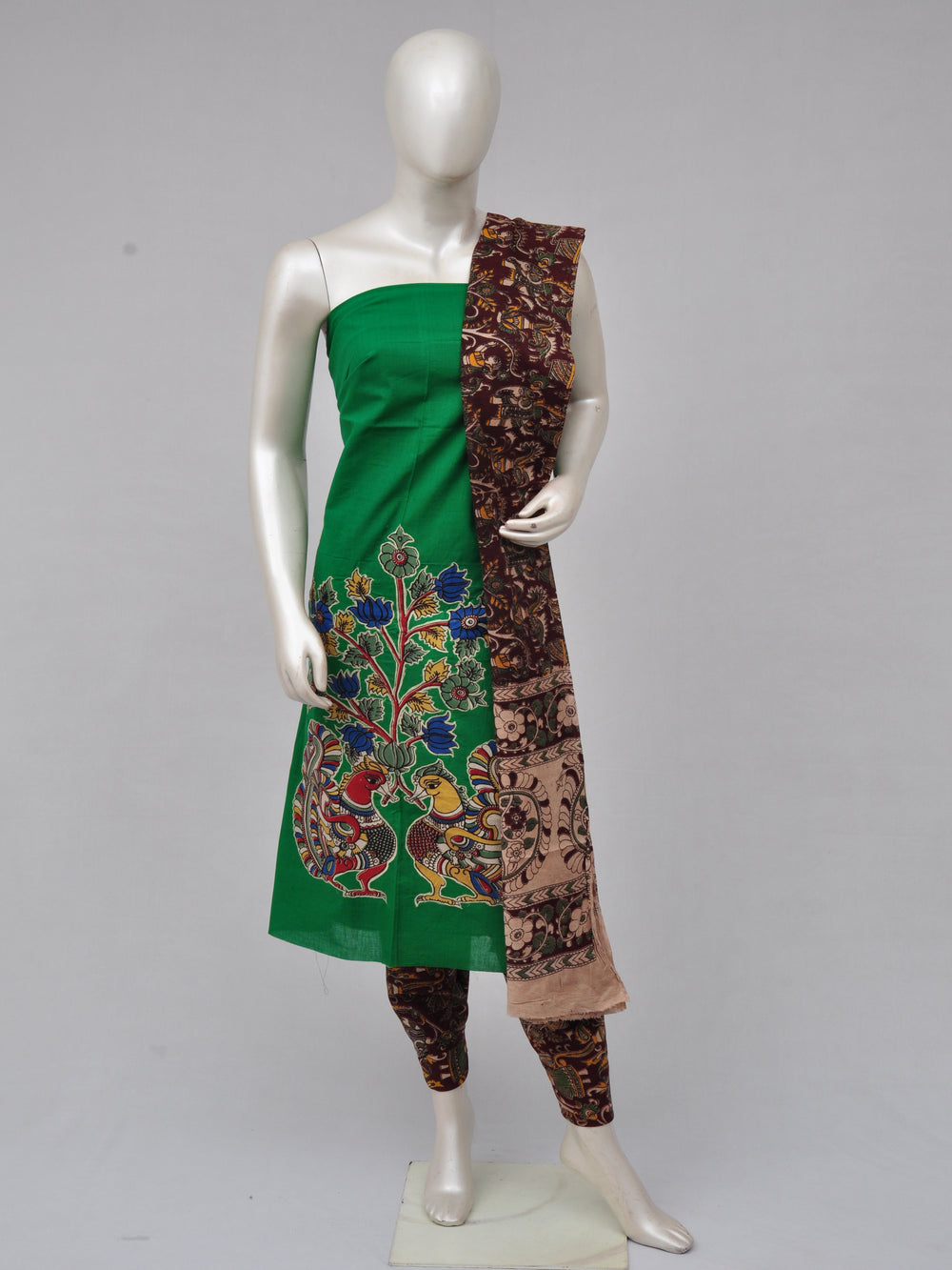 Ladies Dress Material Doll Drop Kalamkari  [D70117012]