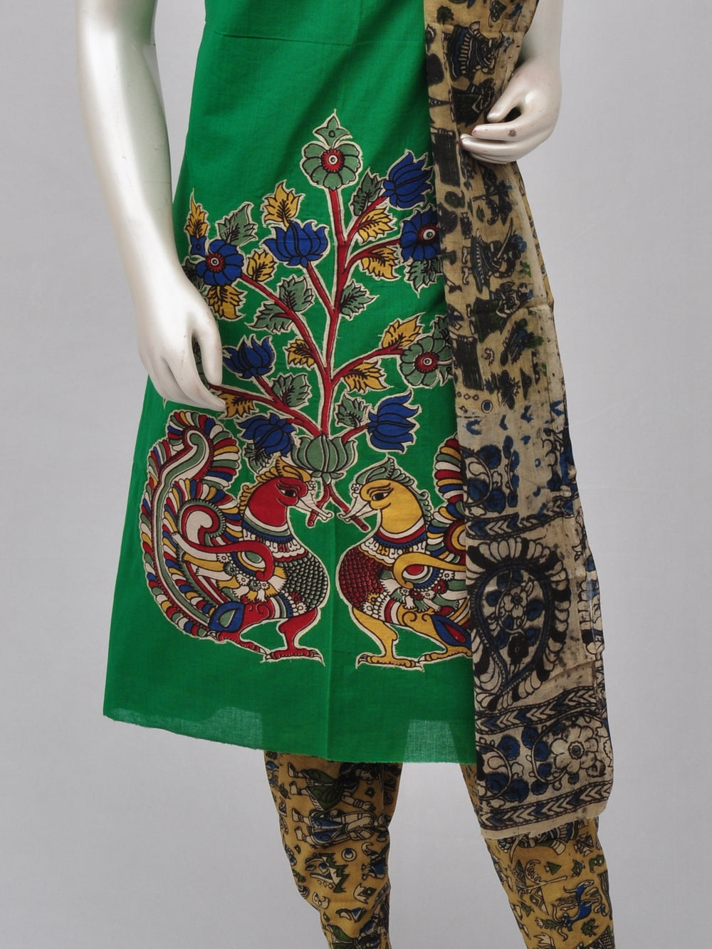 Ladies Dress Material Doll Drop Kalamkari  [D70117013]
