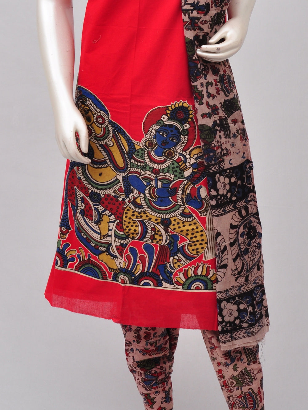 Ladies Dress Material Doll Drop Kalamkari  [D70117015]
