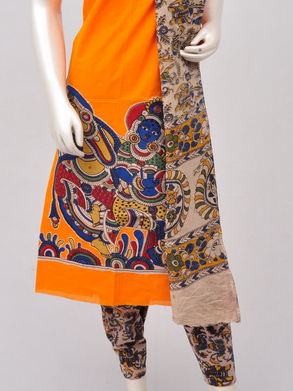 Ladies Dress Material Doll Drop Kalamkari  [D70118033]