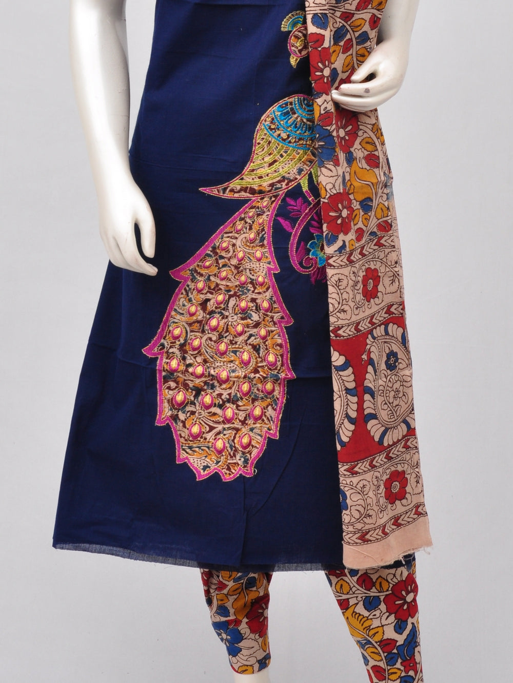 Ladies Dress Material Doll Drop Kalamkari  [D70118036] - DressesForWomen.IN