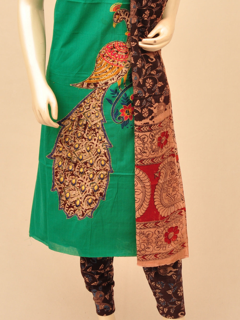 Ladies Dress Material Doll Drop Kalamkari  [D70118038]