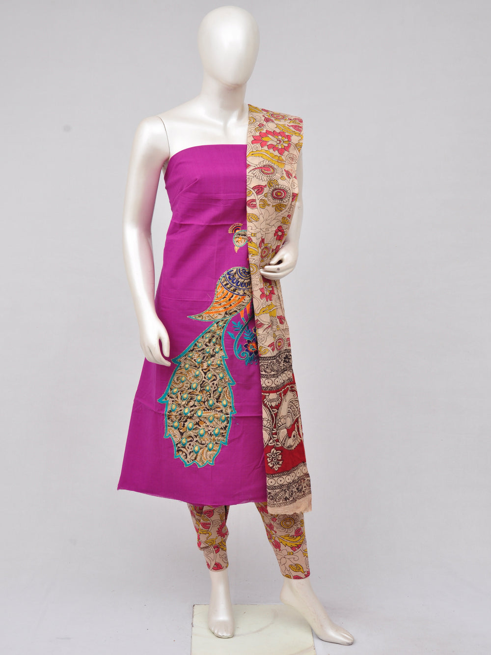 Ladies Dress Material Doll Drop Kalamkari  [D70118040]