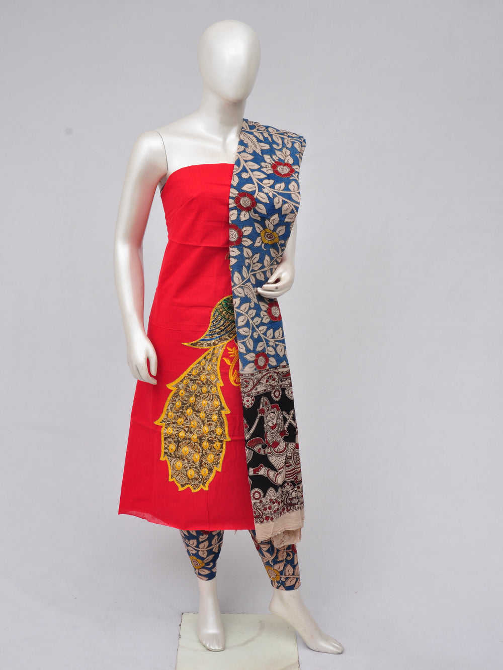 Ladies Dress Material Doll Drop Kalamkari  [D70219009]
