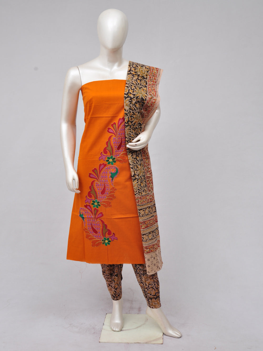 Ladies Dress Material Doll Drop Kalamkari  [D70228007] - DressesForWomen.IN