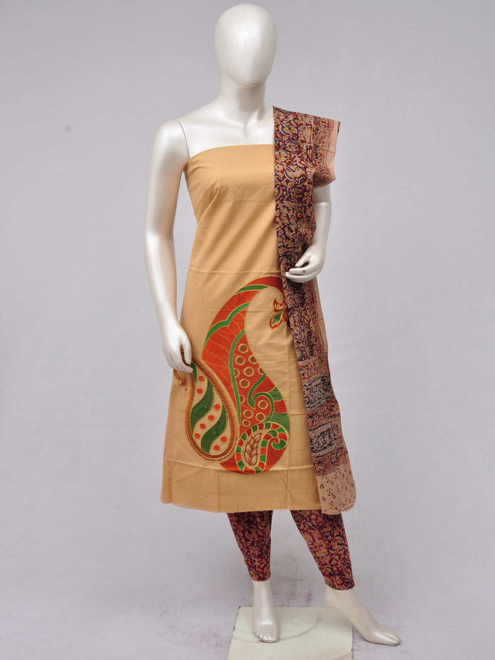 Ladies Dress Material Doll Drop Kalamkari  [D70228011]
