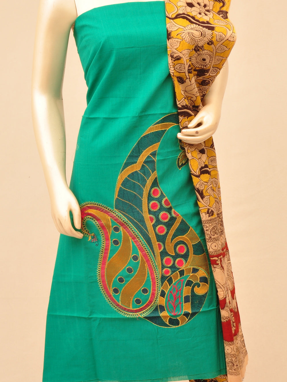 Ladies Dress Material Doll Drop Kalamkari  [D70228014]