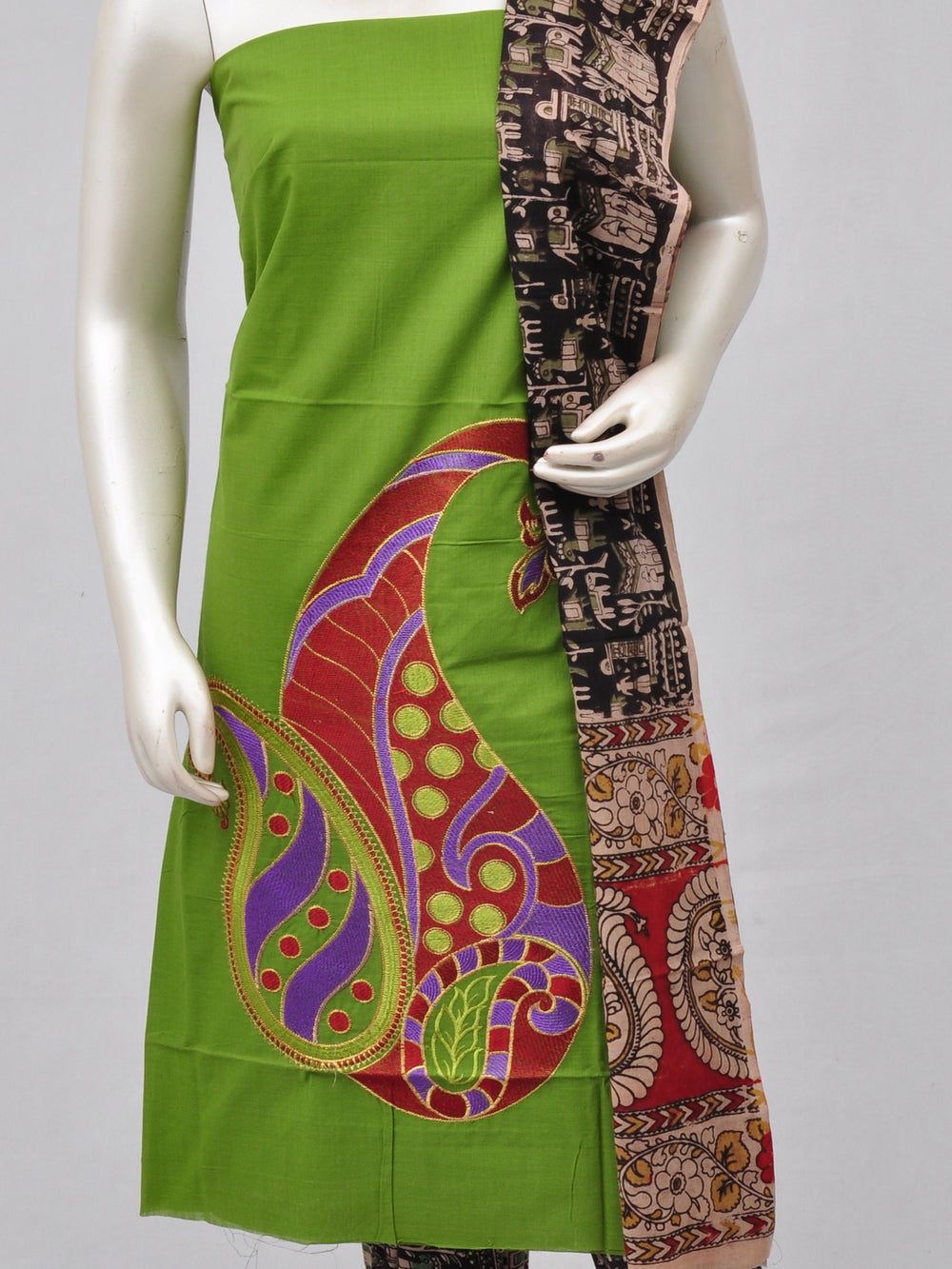 Ladies Dress Material Doll Drop Kalamkari  [D70228017]