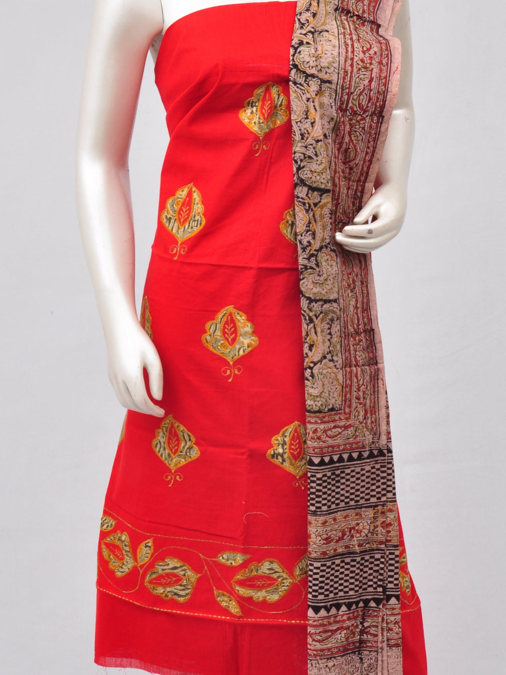 Ladies Dress Material Doll Drop Kalamkari  [D70228021]