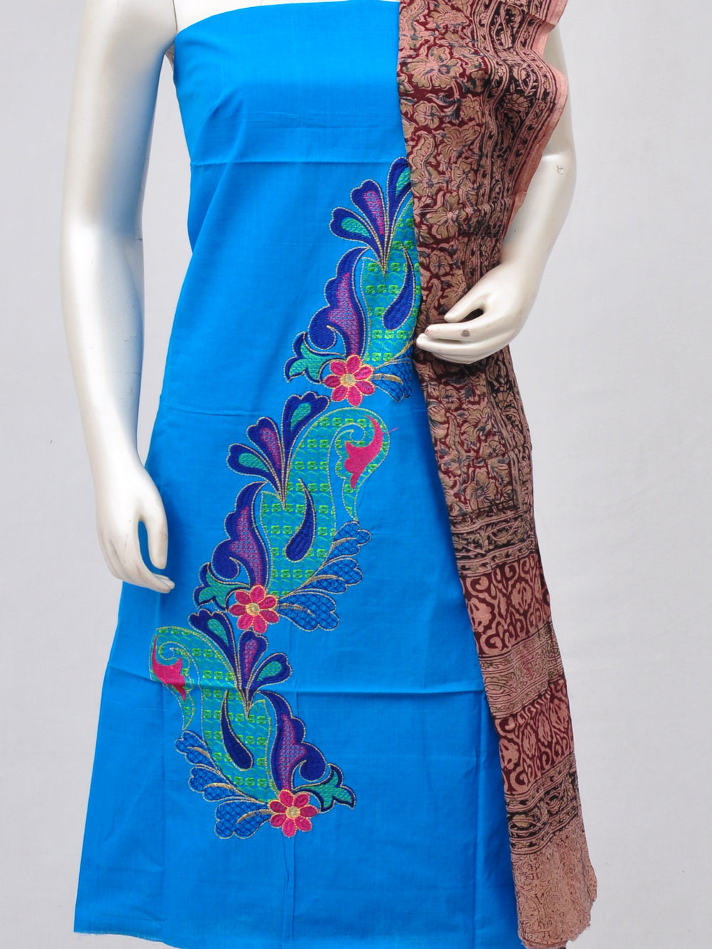 Ladies Dress Material Doll Drop Kalamkari  [D70228028]