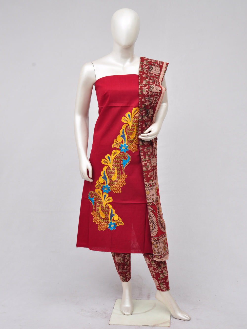 Ladies Dress Material Doll Drop Kalamkari  [D70228034]