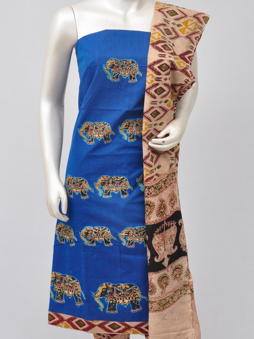 Ladies Dress Material Doll Drop Kalamkari  [D70526054]