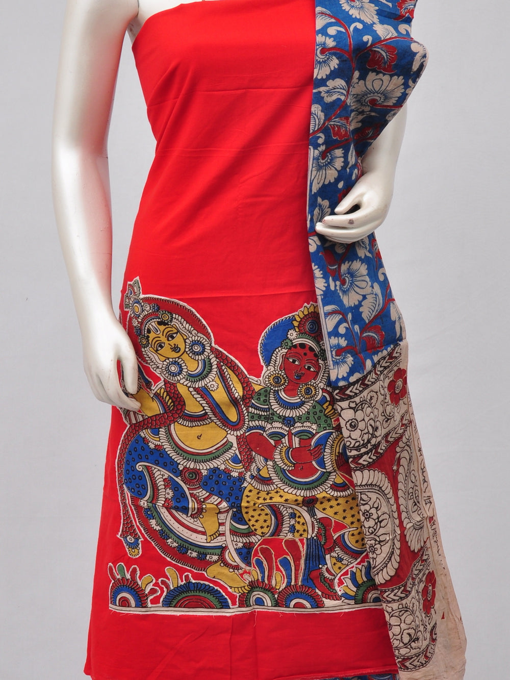 Ladies Dress Material Doll Drop Kalamkari  [D70228041]