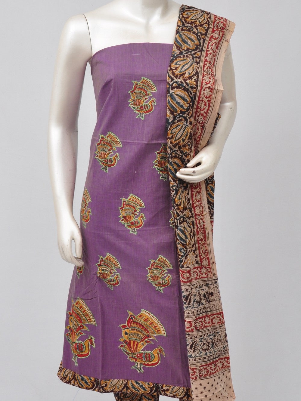 Ladies Dress Material Doll Drop Kalamkari  [D70526071] - DressesForWomen.IN