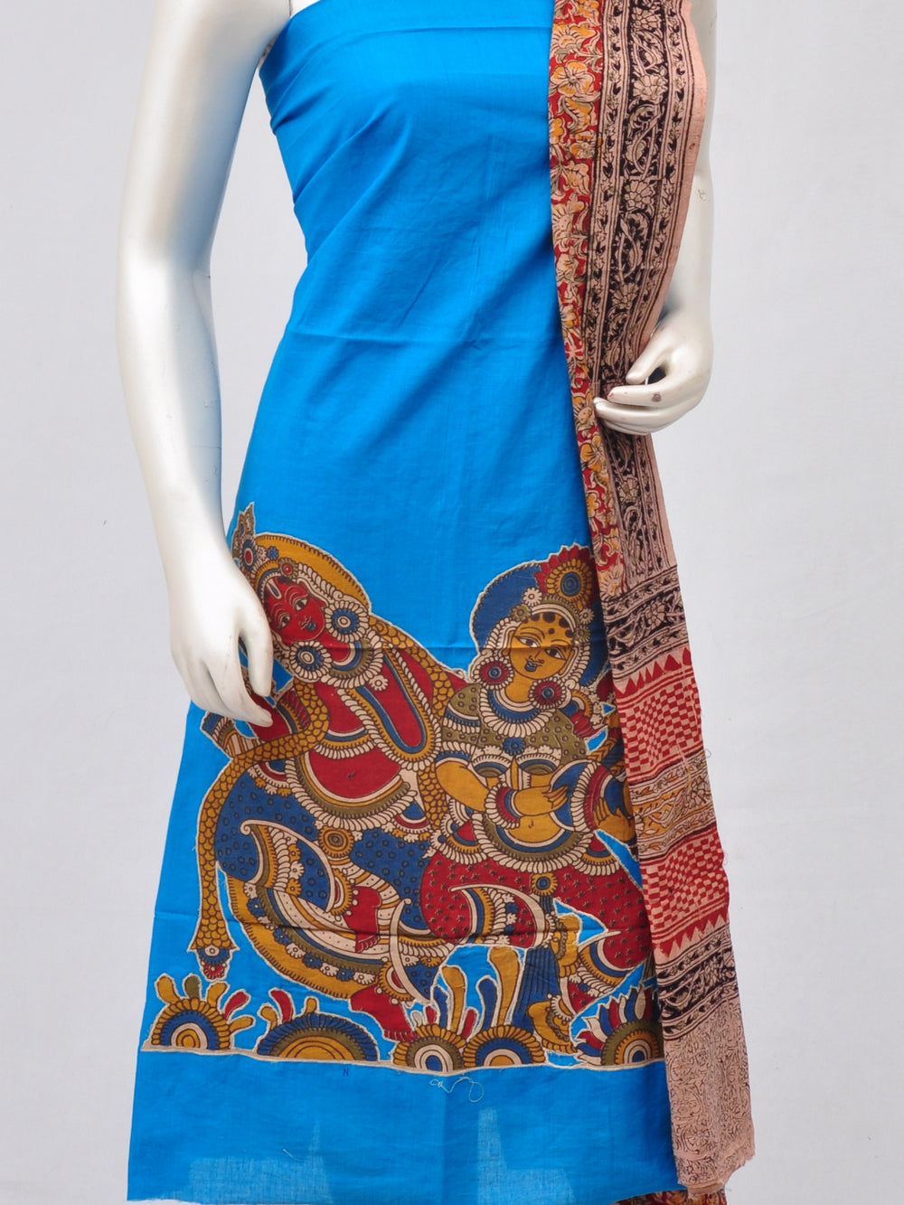 Ladies Dress Material Doll Drop Kalamkari  [D70228053] - DressesForWomen.IN