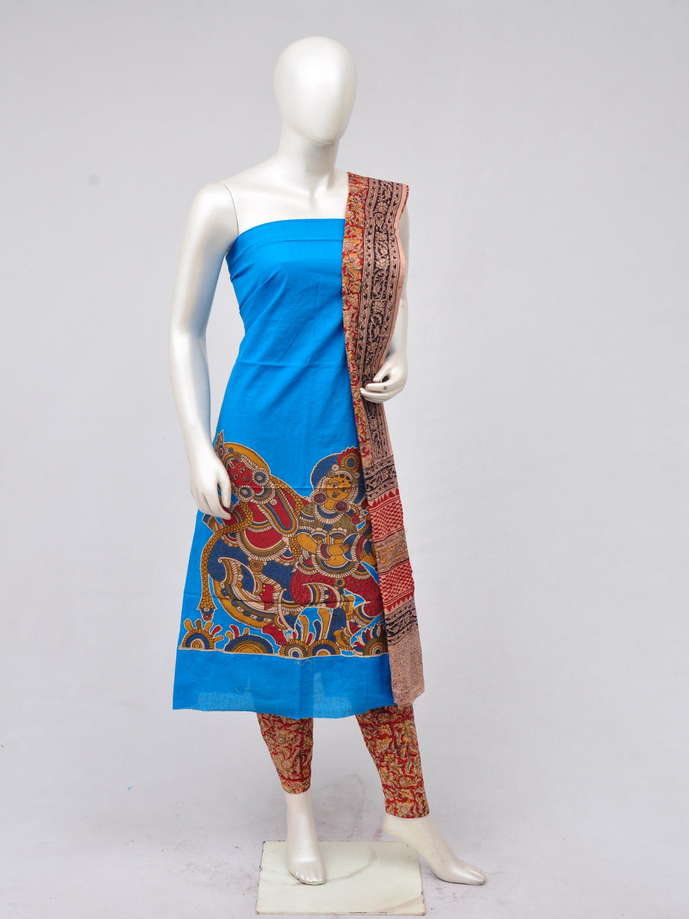 Ladies Dress Material Doll Drop Kalamkari  [D70228053] - DressesForWomen.IN
