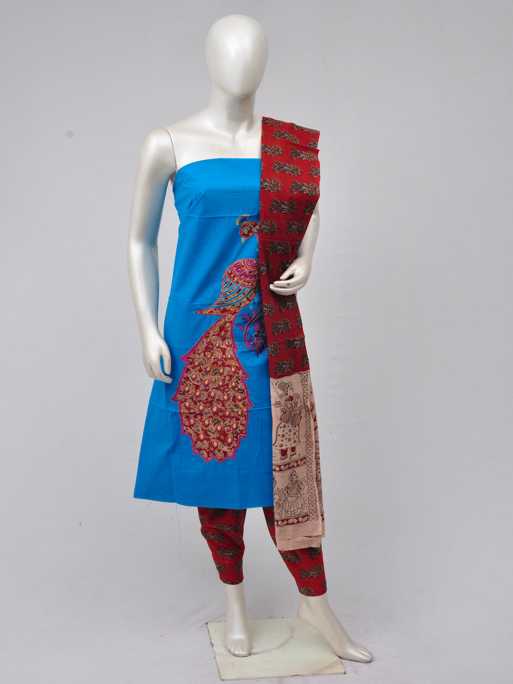 Ladies Dress Material Doll Drop Kalamkari  [D70313008]