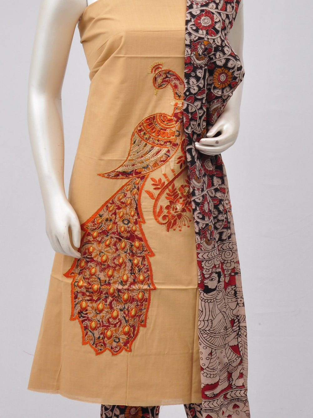 Ladies Dress Material Doll Drop Kalamkari  [D70313013] - DressesForWomen.IN