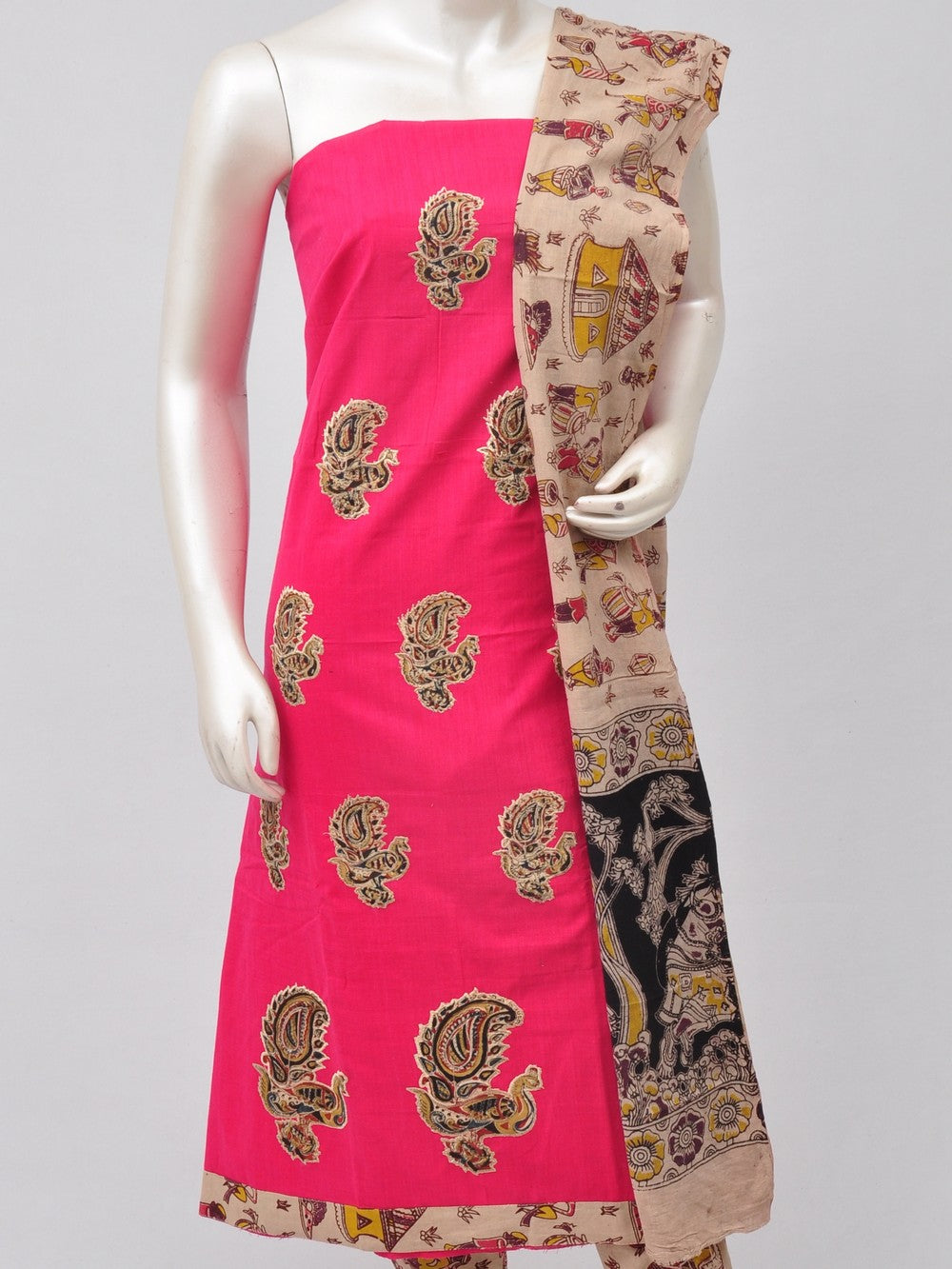 Ladies Dress Material Doll Drop Kalamkari  [D70526095]