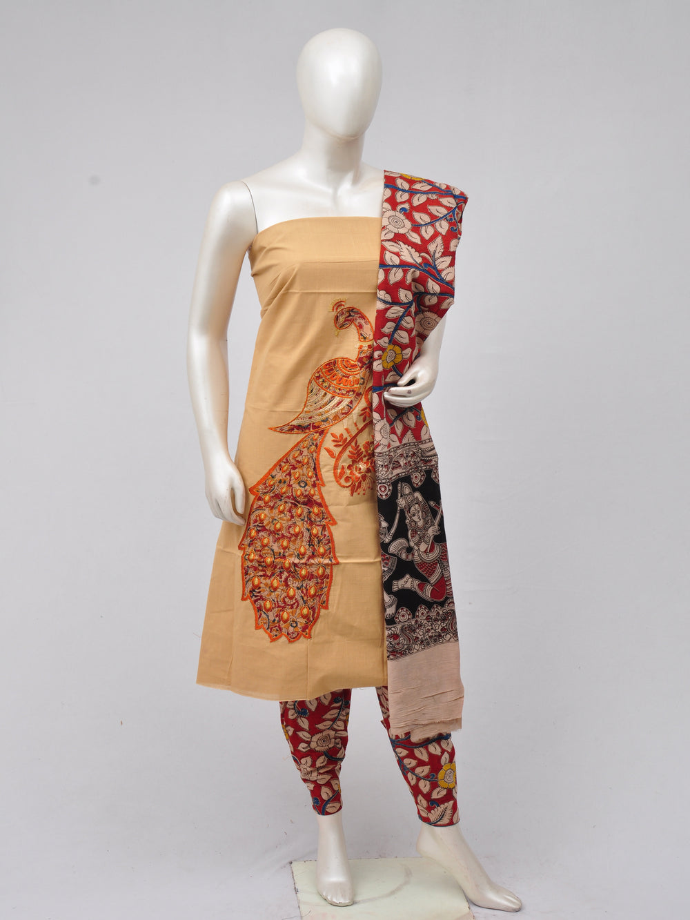 Ladies Dress Material Doll Drop Kalamkari  [D70313014] - DressesForWomen.IN