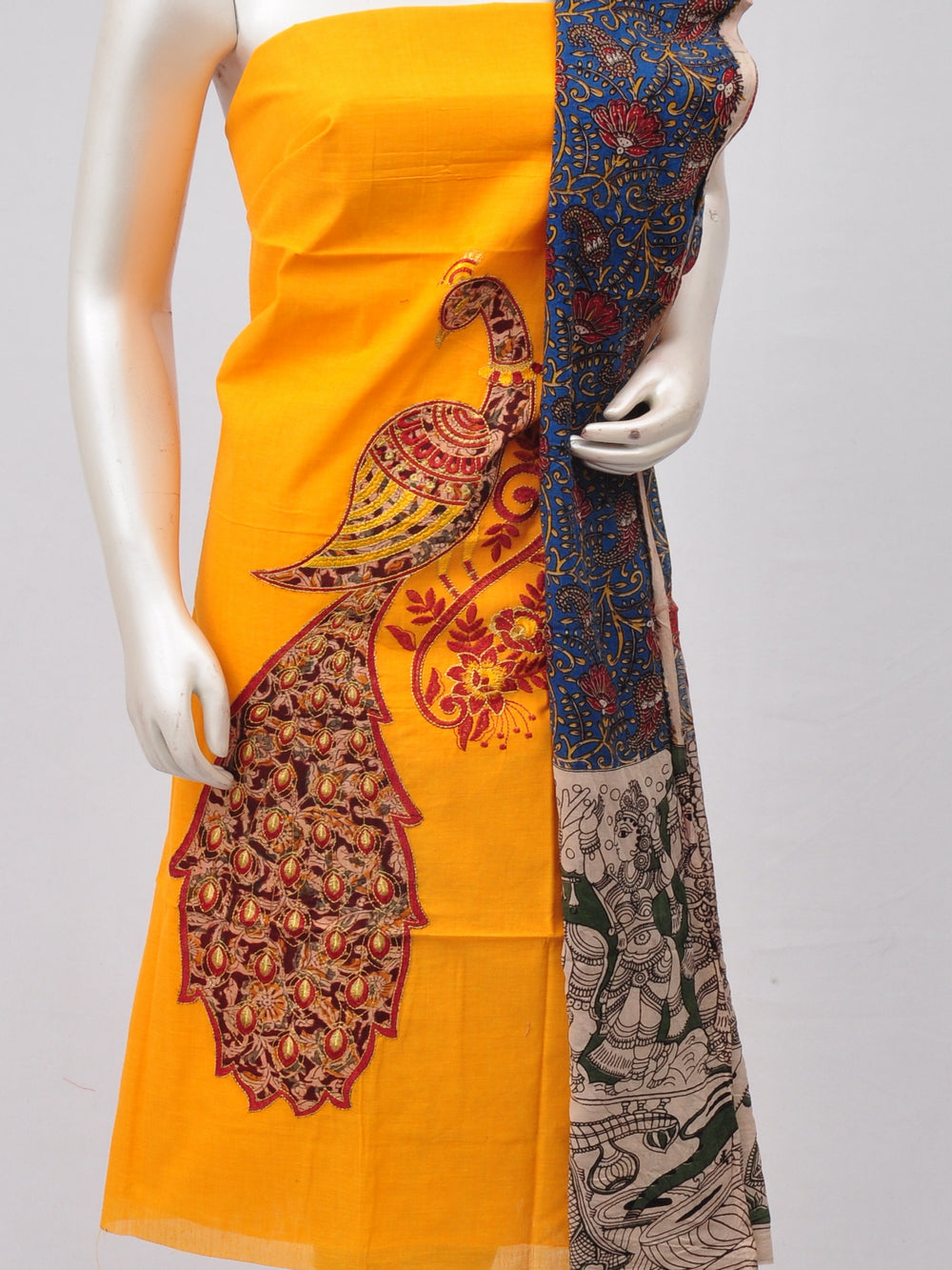 Ladies Dress Material Doll Drop Kalamkari  [D70313015]