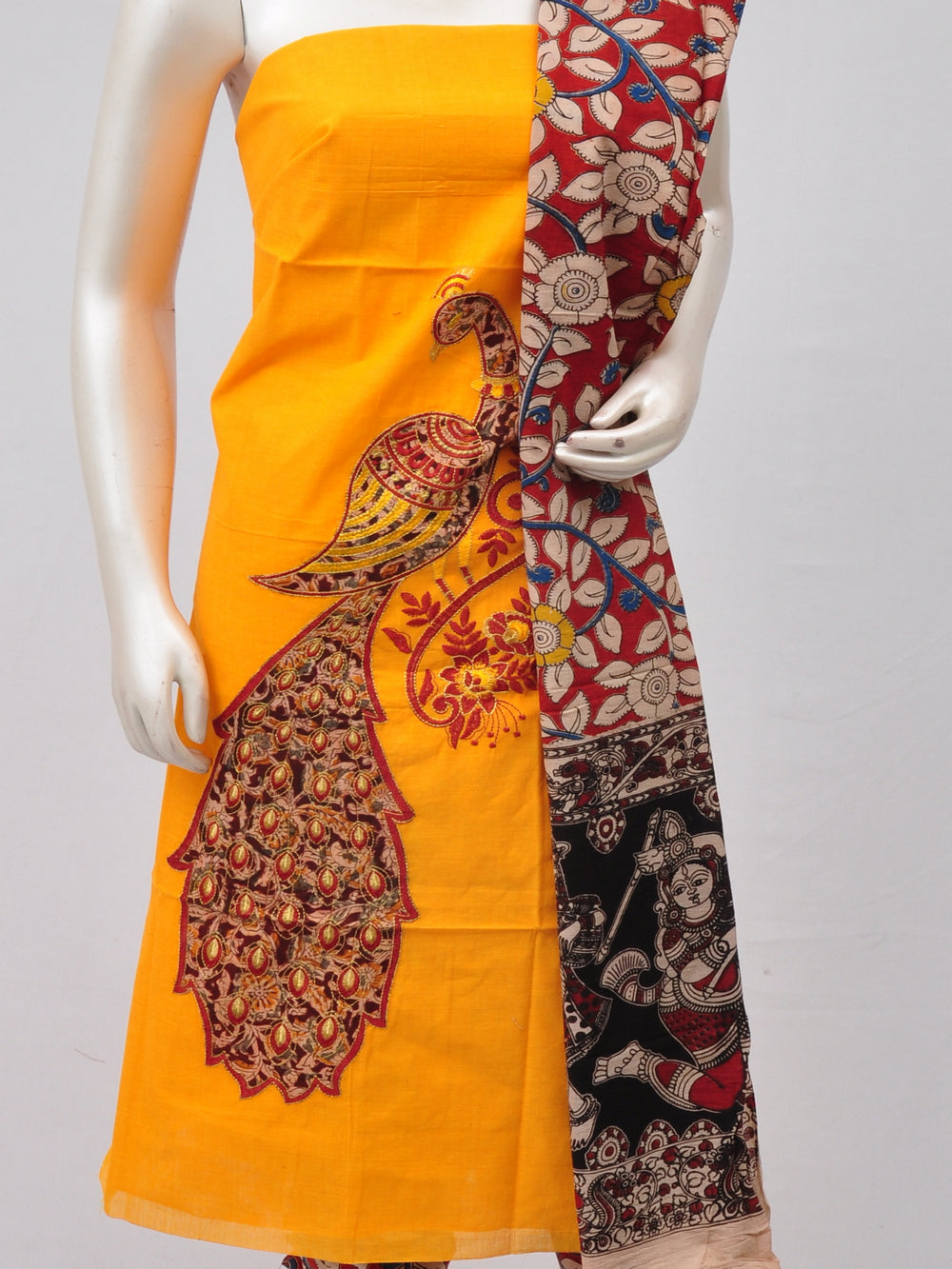 Ladies Dress Material Doll Drop Kalamkari  [D70313016] - DressesForWomen.IN