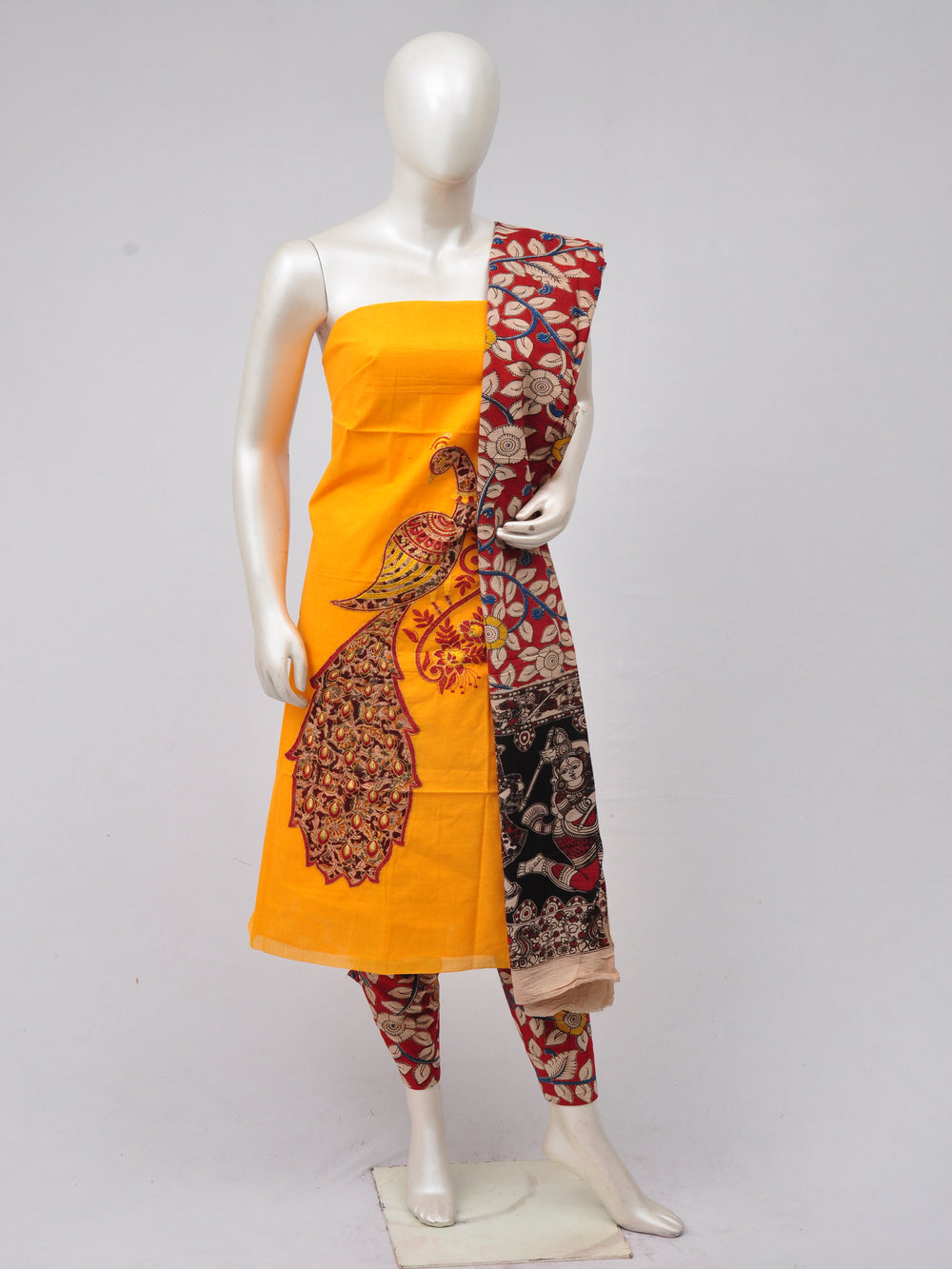 Ladies Dress Material Doll Drop Kalamkari  [D70313016] - DressesForWomen.IN