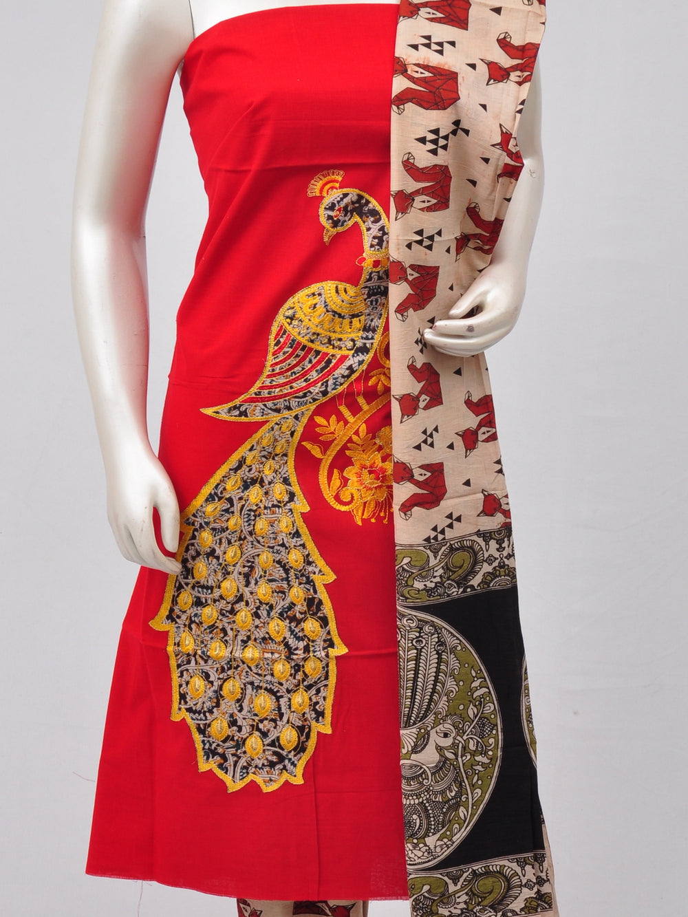 Ladies Dress Material Doll Drop Kalamkari  [D70313017]